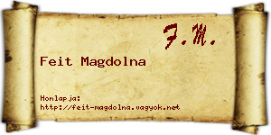 Feit Magdolna névjegykártya