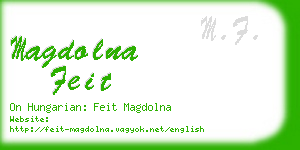 magdolna feit business card